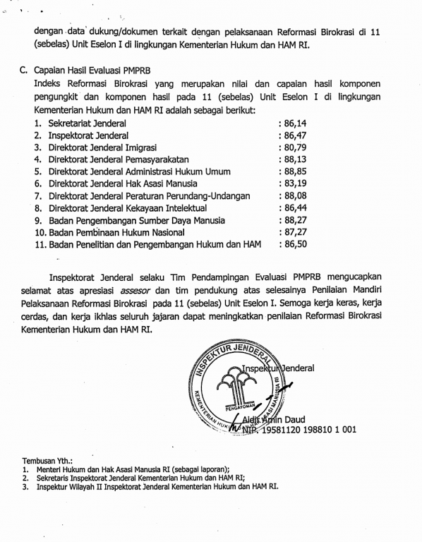 Ditjen Ahu Tingkat Pertama Dalam Pmprb Direktorat Jenderal Administrasi Hukum Umum